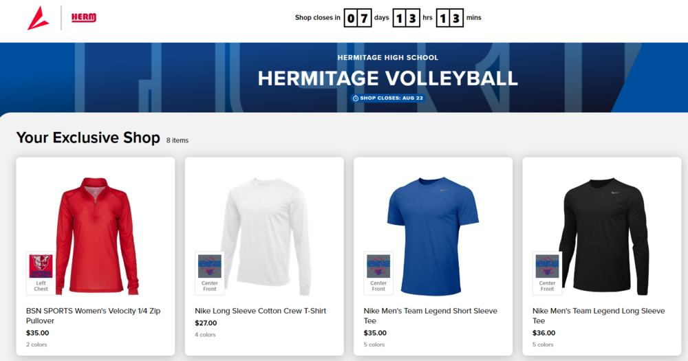 Spirit Wear from Herm Volleyball Hermitage High School