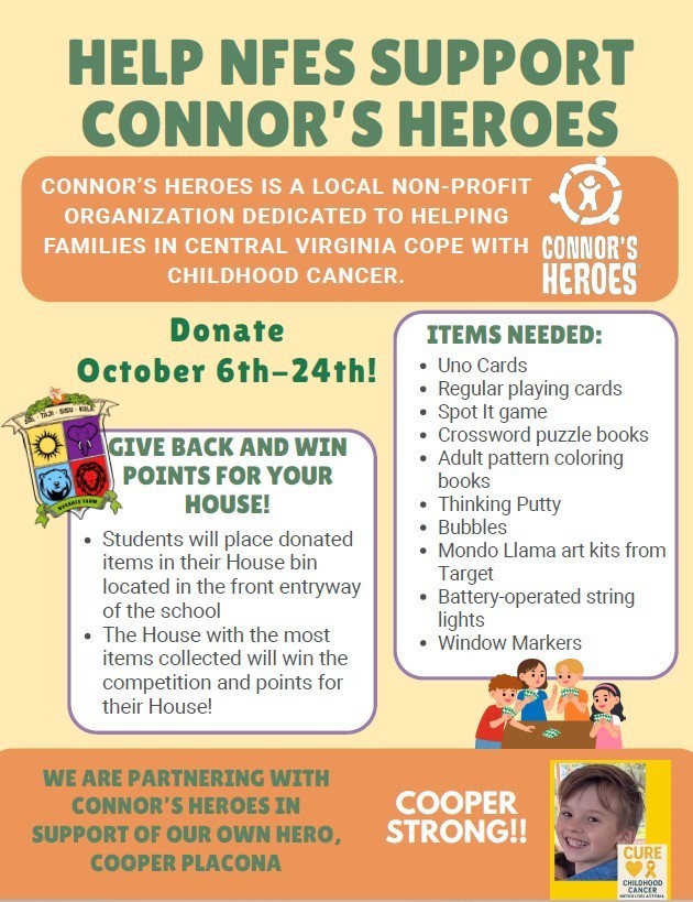 flyer to donate to connors heroes organization