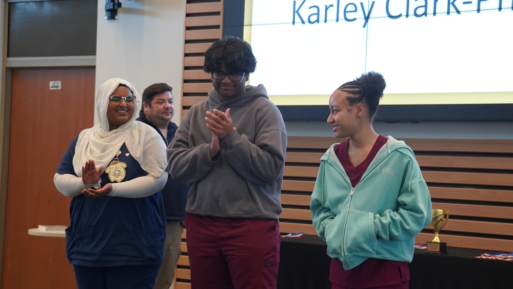 Students receive their HOSA Award