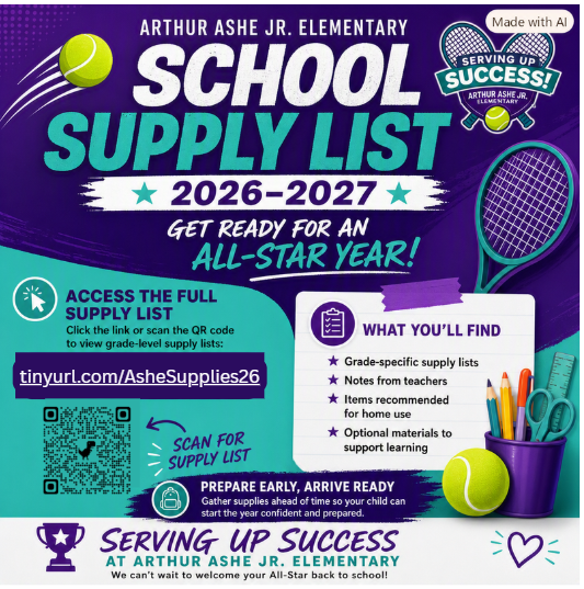 School Supply List 2026-2027