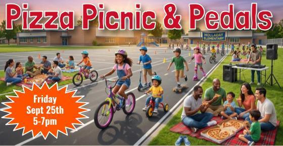 students riding bikes