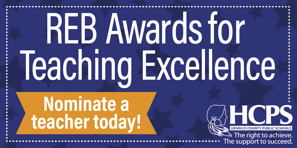 Nominate an HCPS educator for the 2024 REB Award for Teaching