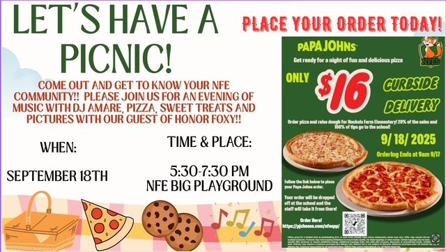 family picnic september 18th on the NFES playground