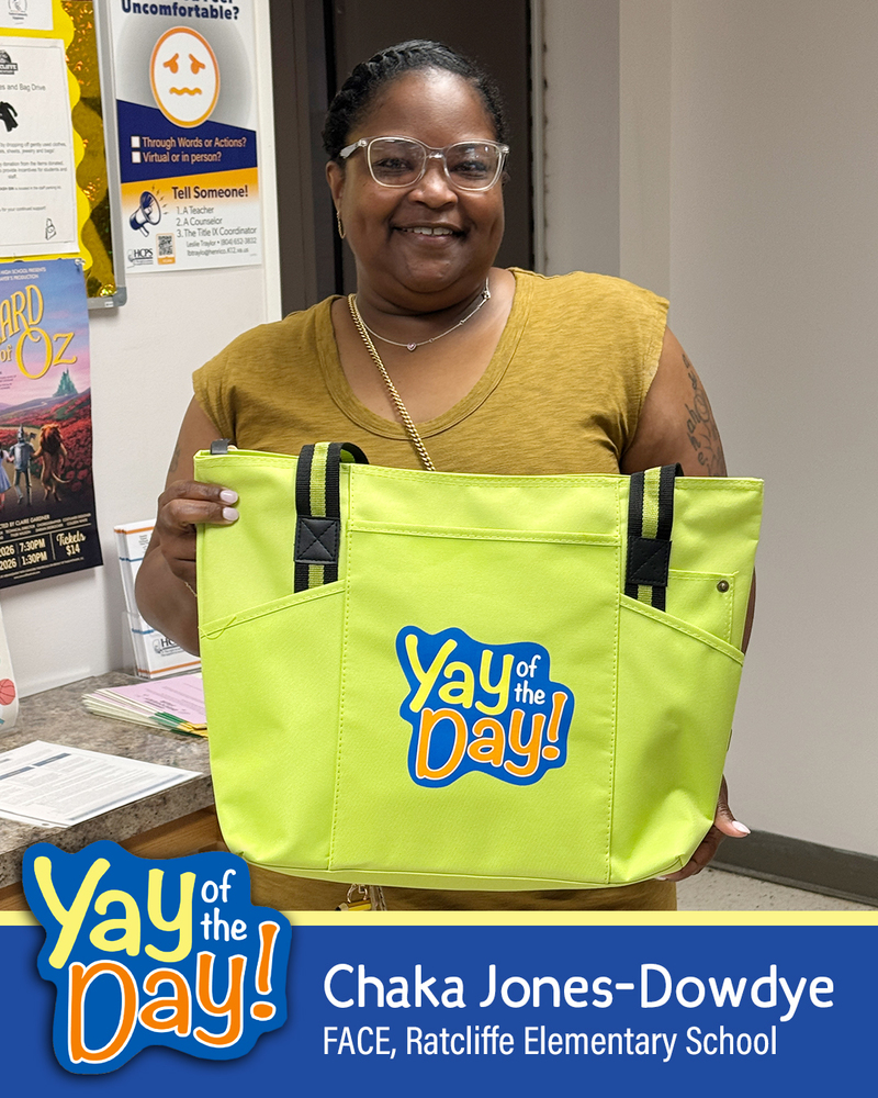 Yay of the Day: Chaka Jones-Dowdye with FACE and Ratcliffe Elementary School