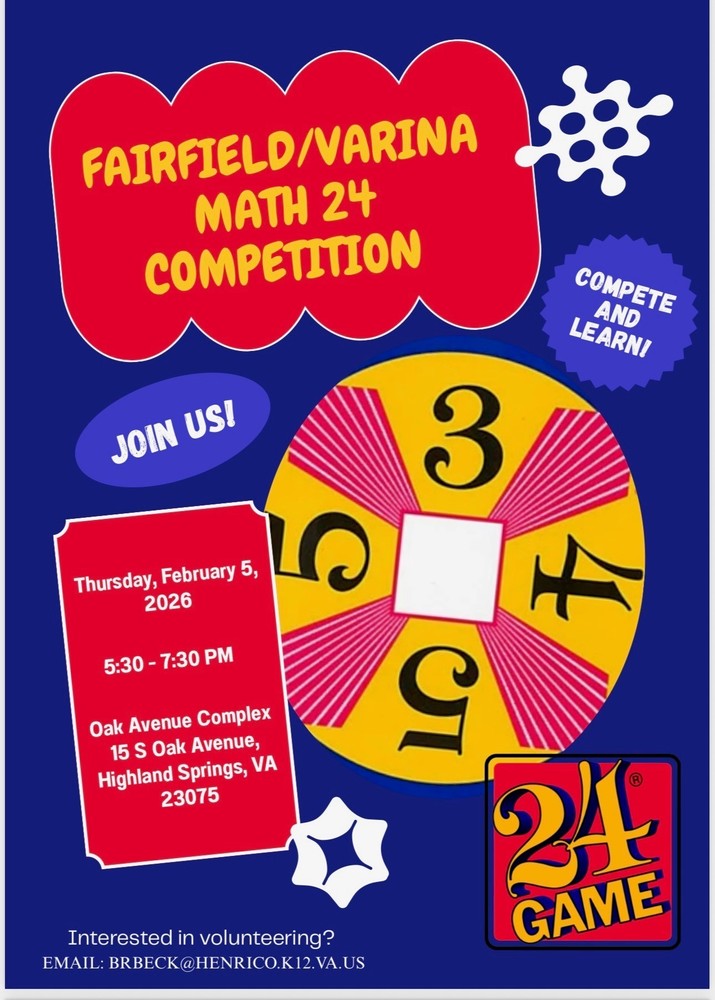 Fairfield and Varina District Math 24 Tournament | Arthur R. Ashe Jr ...