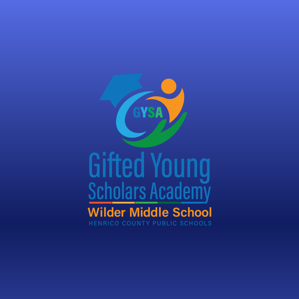 Gifted Young Scholars Academy Logo in Color with a Blue Background