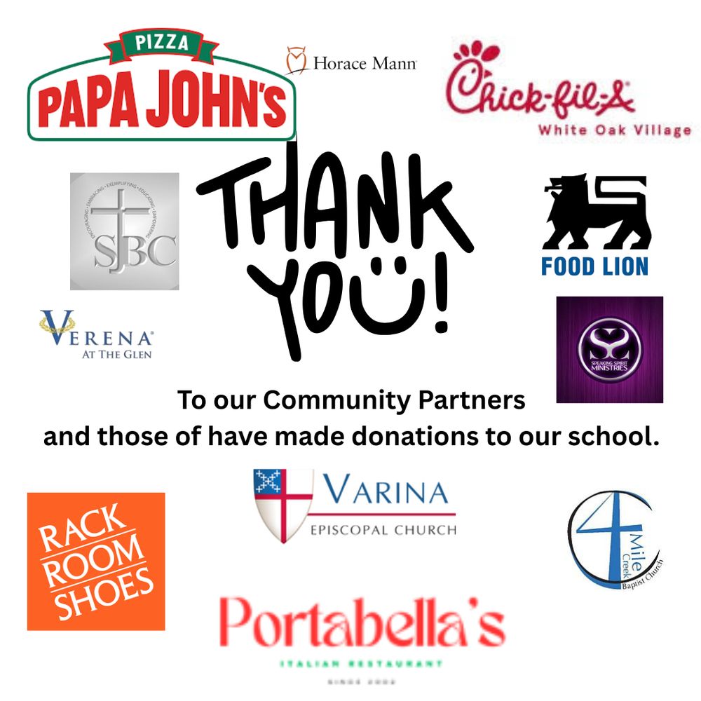 Picture of the community partners and donors for this school year. 