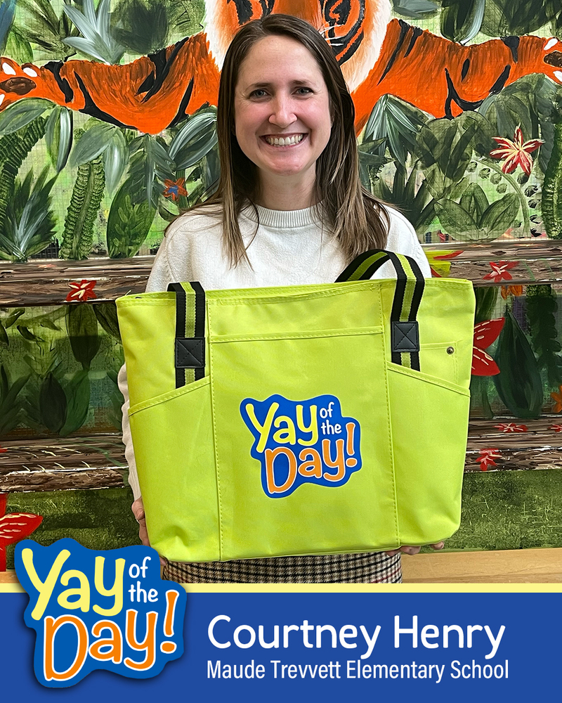 Courtney Henry with Maude Trevvett Elementary School