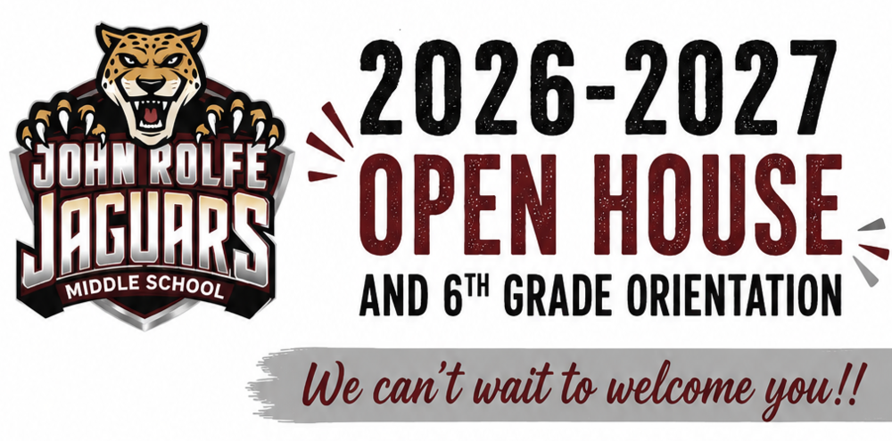 jaguar of school and open house text in maroon and gray