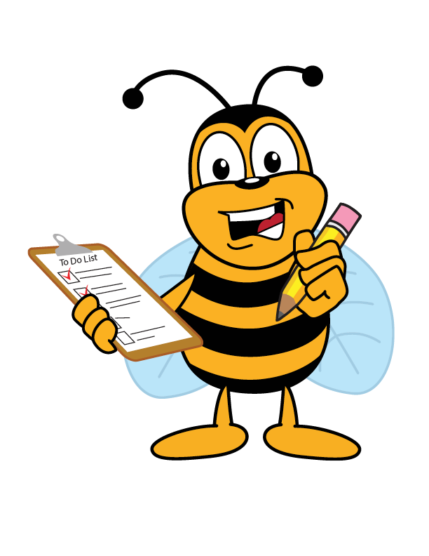 Buzzy with clipboard
