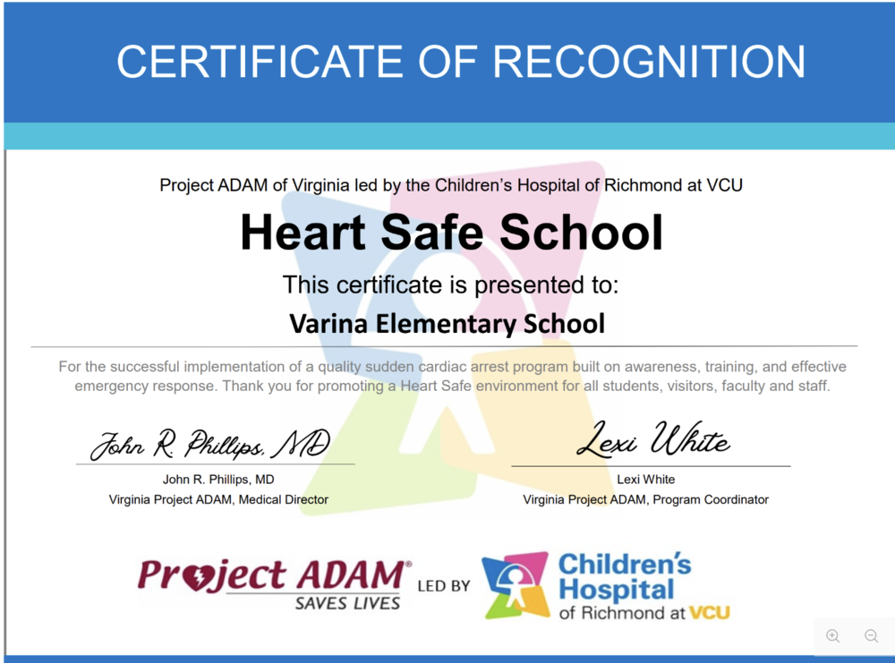 Certificate of Recognition 