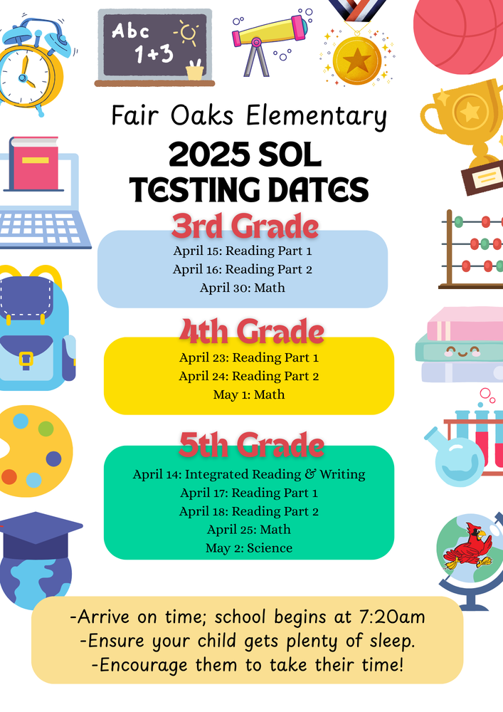 SOL Testing Dates