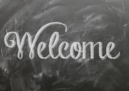welcome chalk board