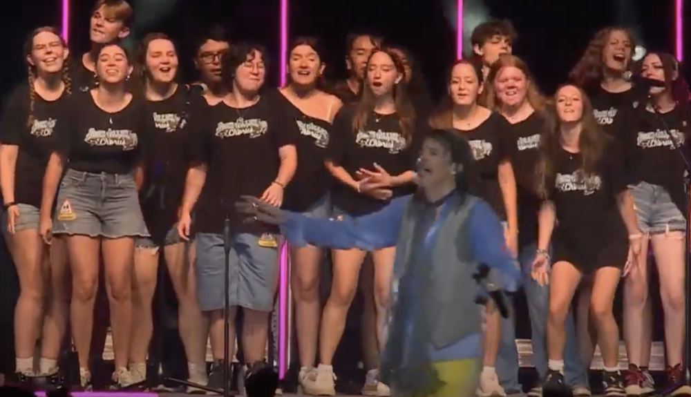 GAHS choir on stage