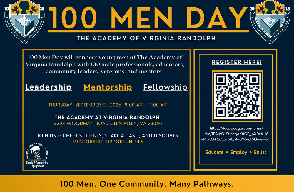 100 Men Day flyer