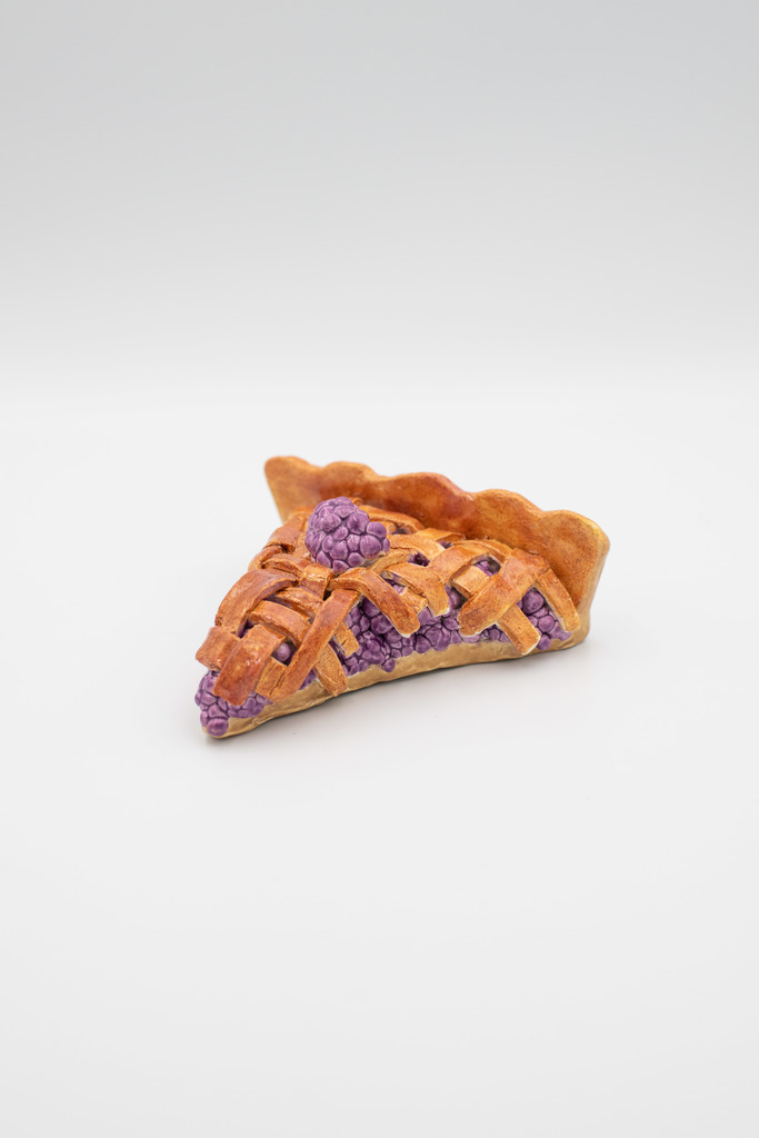 realistic ceramic blueberry pie