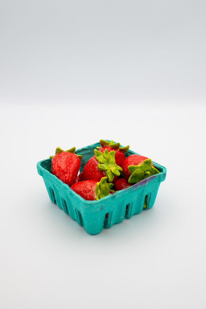 realistic ceramic strawberries
