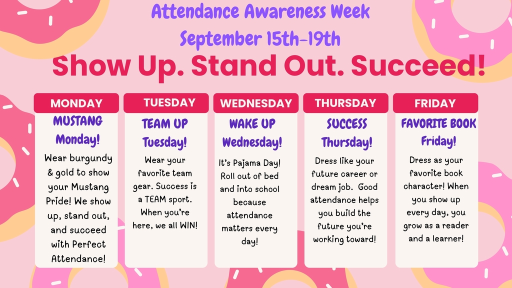 Spirit Week - Sept 15th-19th - Attendance Awareness