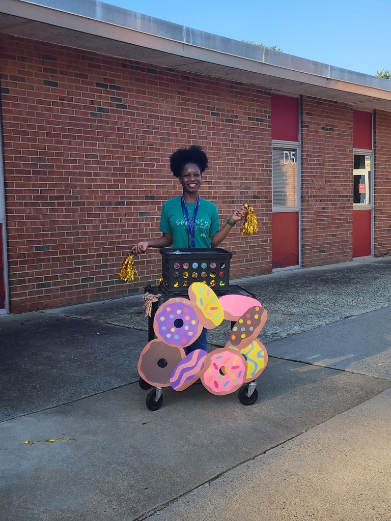ms lewis with the celebration cart