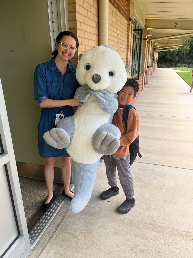 ms Roberts with Kien with a surprise! 