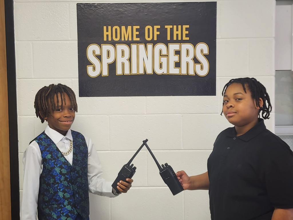 student principals with their walkies