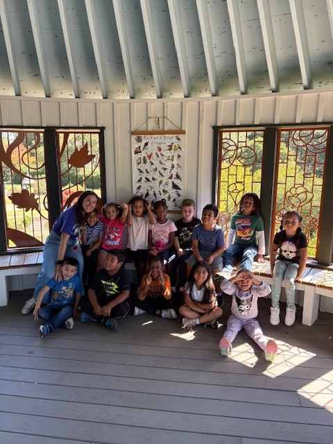 Students having fun at the garden!