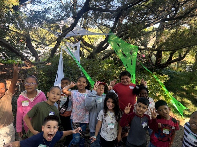 Students having fun at the garden!