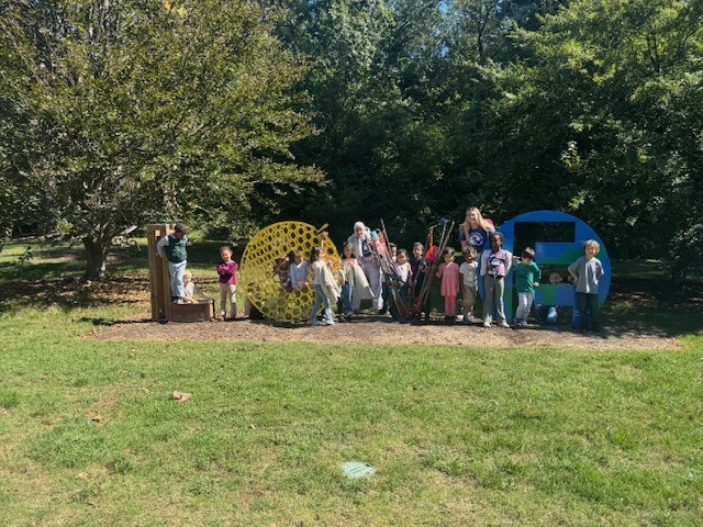 Students having fun at the garden!