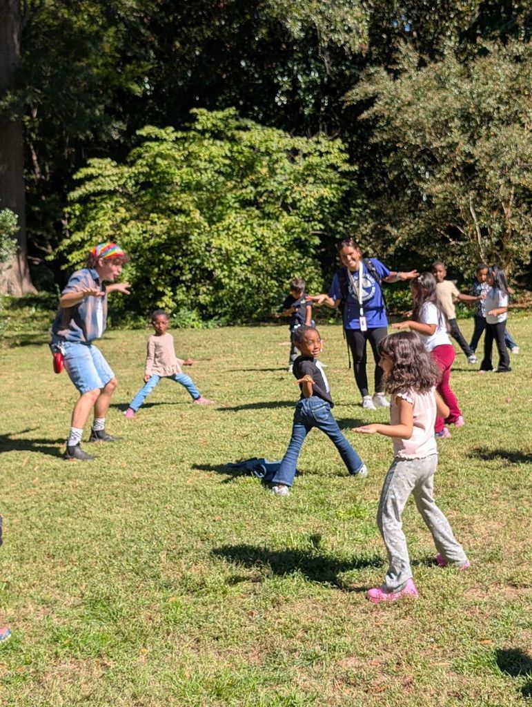 Students having fun at the garden!