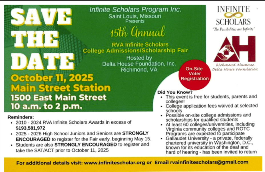 15th annual RVA Infinite scholoars flyer - top