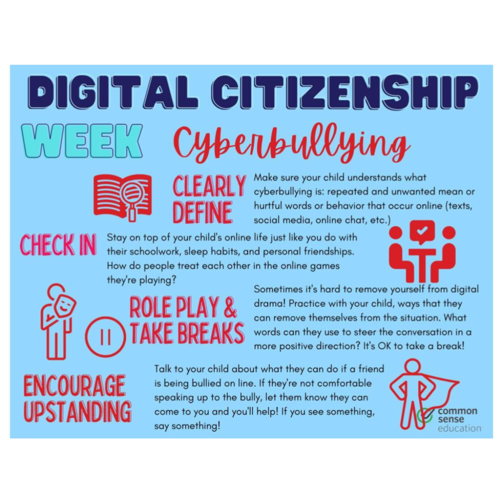 It’s Digital Citizenship Week! 🌐💬 Let’s stand together against cyberbullying. Kindness, respect, and empathy should guide all our online interactions. Remember, your words matter, and how we treat others online is just as important as in person. Let’s work to create a safer, more positive digital space for everyone. #DigitalCitizenshipWeek #StopCyberbullying #BeKindOnline