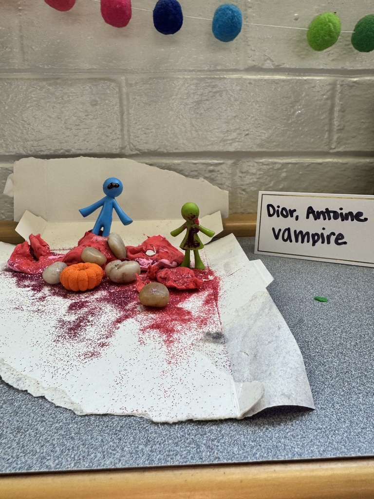 These students created the habitat of a vampire.