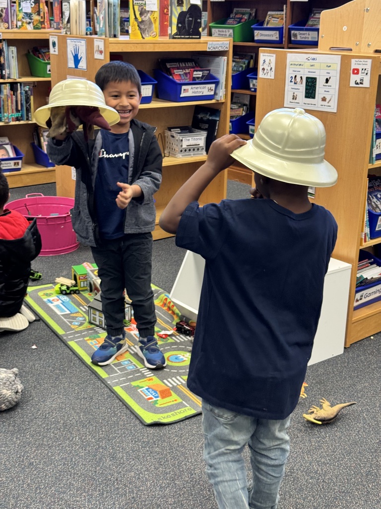 Students go on a dinosaur adventure together.