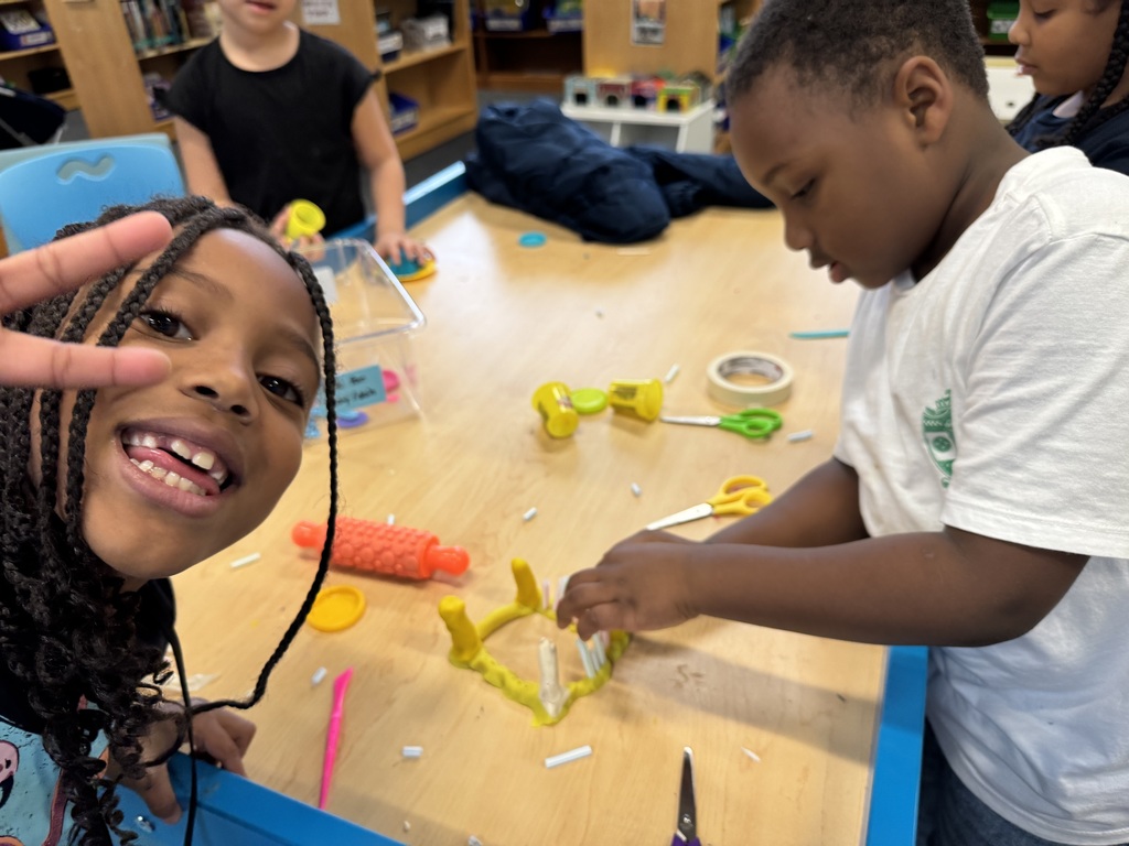 Students build a trap together.