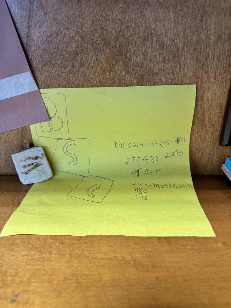 Student created a tiny book to represent the Babysitters' Club.