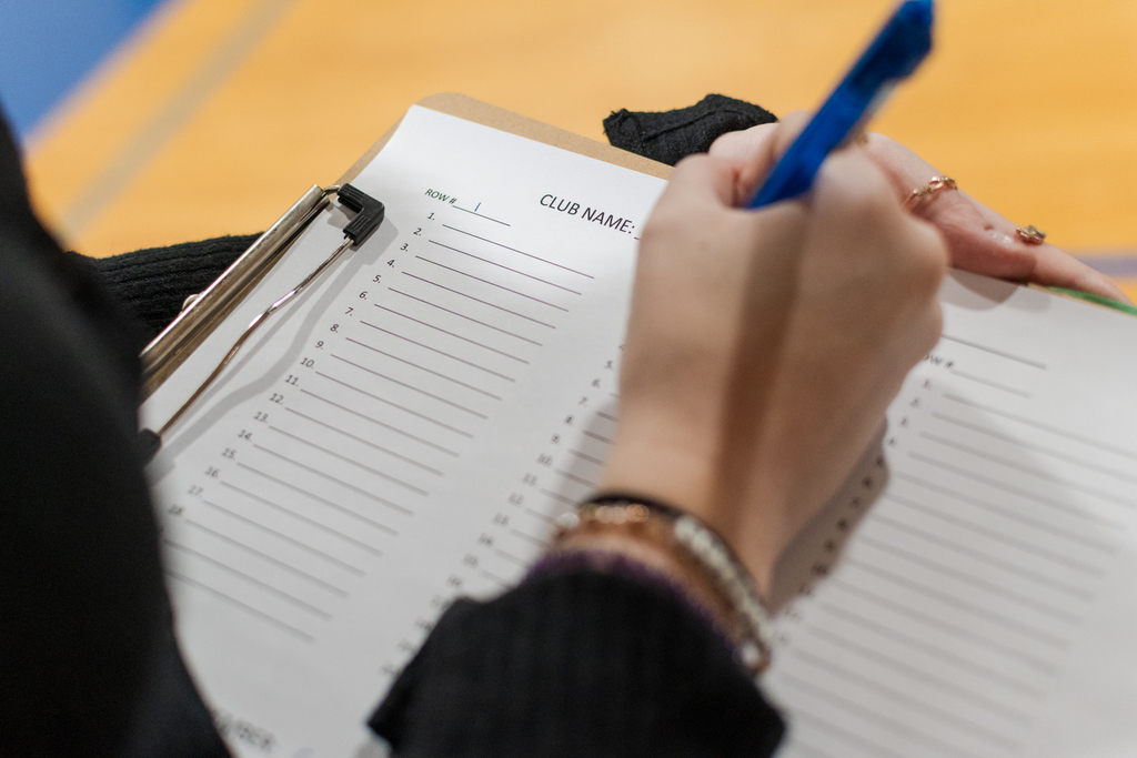 how the yearbook students organize each person in the photograph