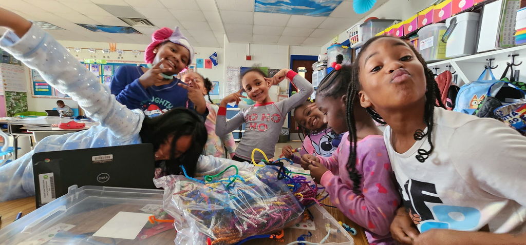 Students pose for a picture together.