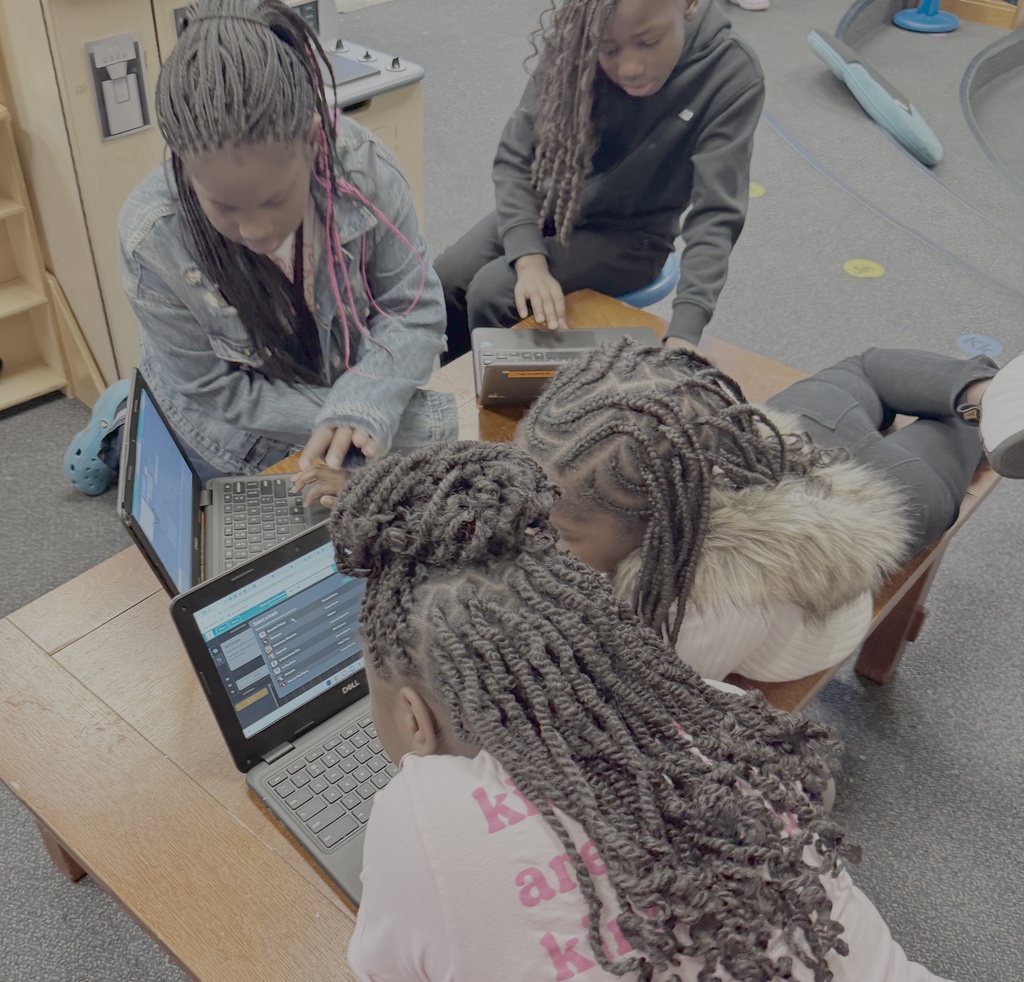 Students use coding to make remixes. 