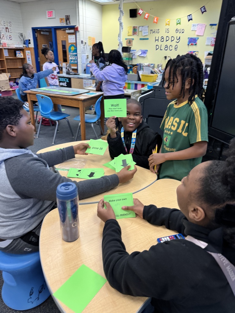 Students decide which coding cards to use.