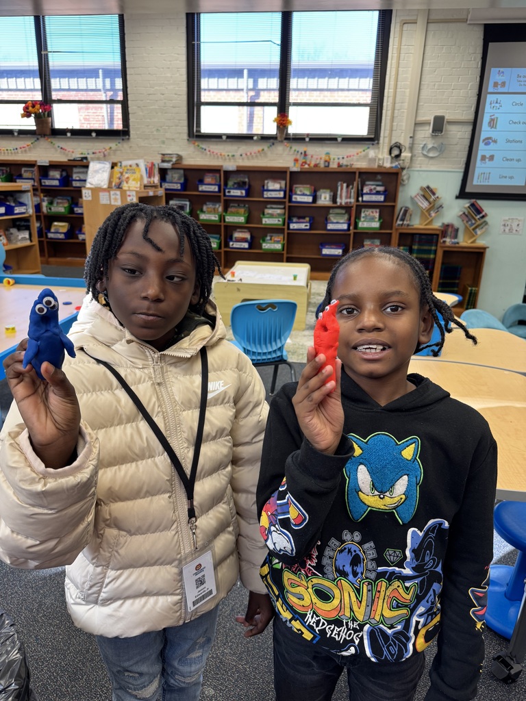 Students made crayons after reading about the inventor of crayons. 