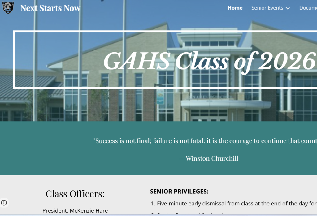 Class of 2026 web page