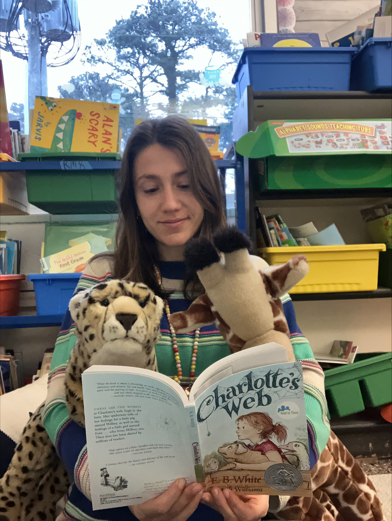 Teachers reading Charlotte's Web all over the school!