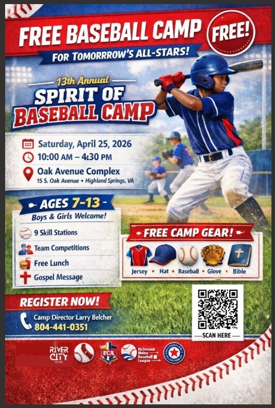 Baseball Camp flyer