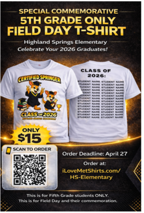 5th Grade Field Day Shirt Flyers