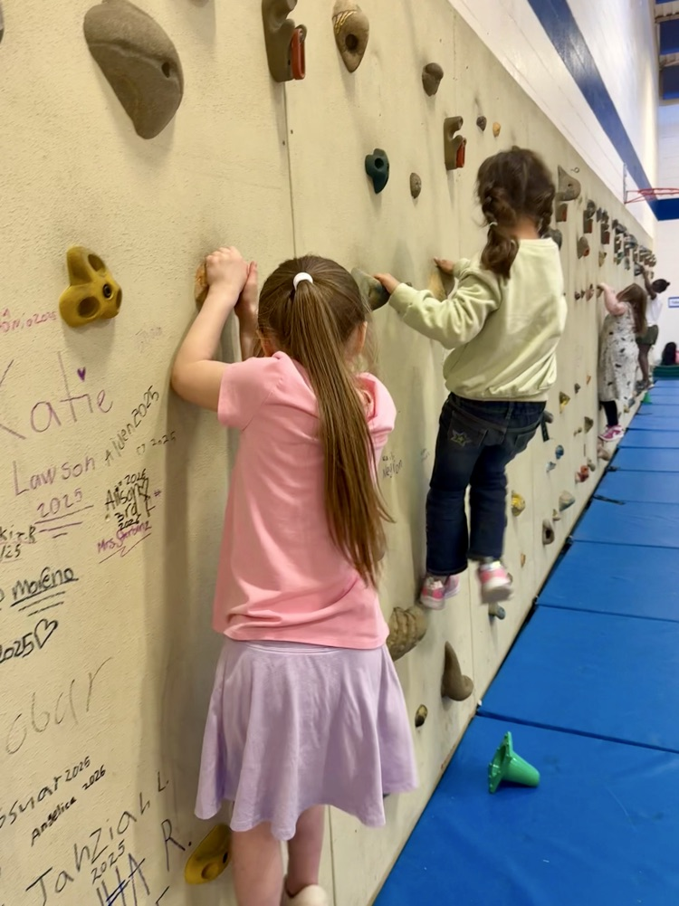 second graders climbing 