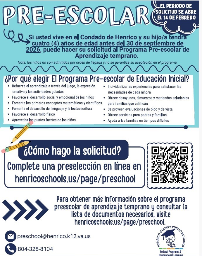 information about HCPS preschool in Spanish