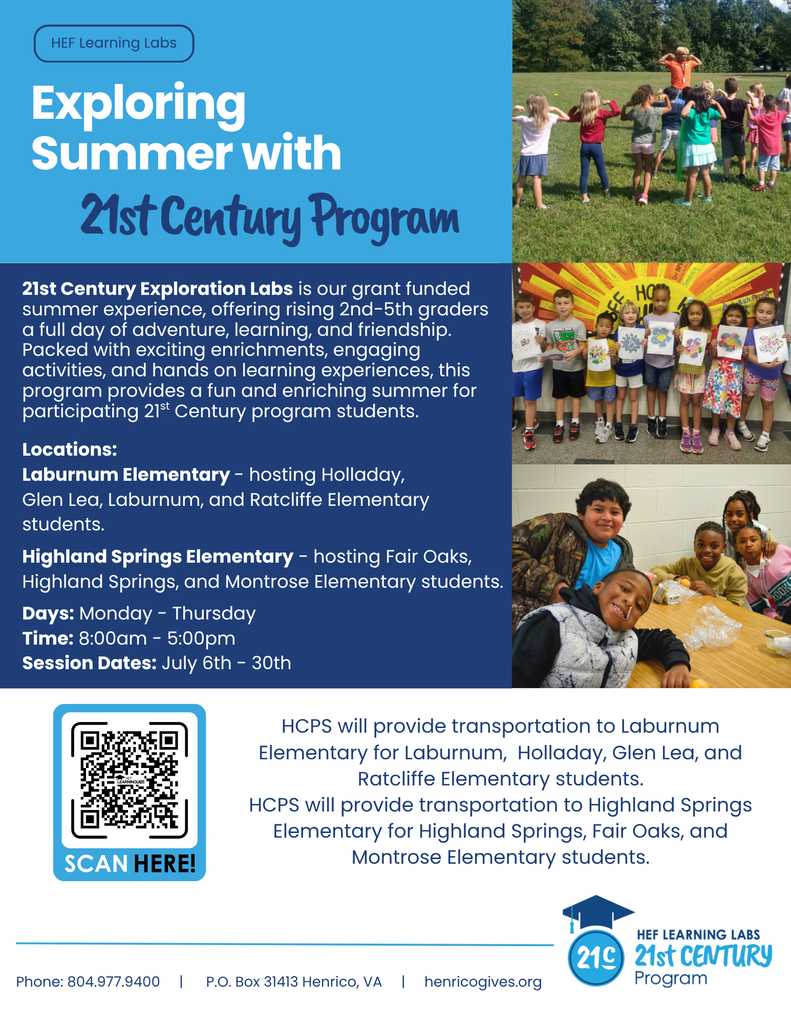 Summer 21st Century Programs Flyer