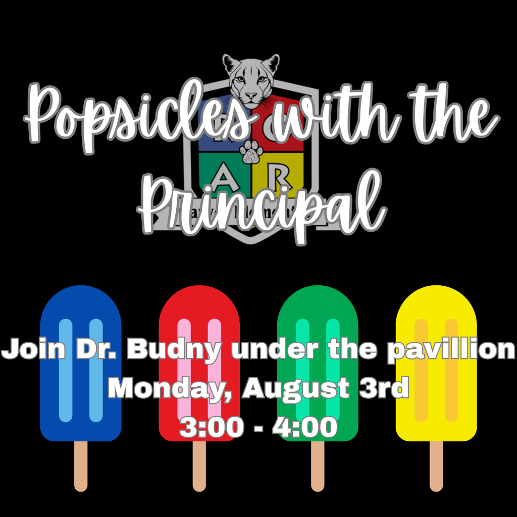 Graphic advertising "Popsicles with the Principal"