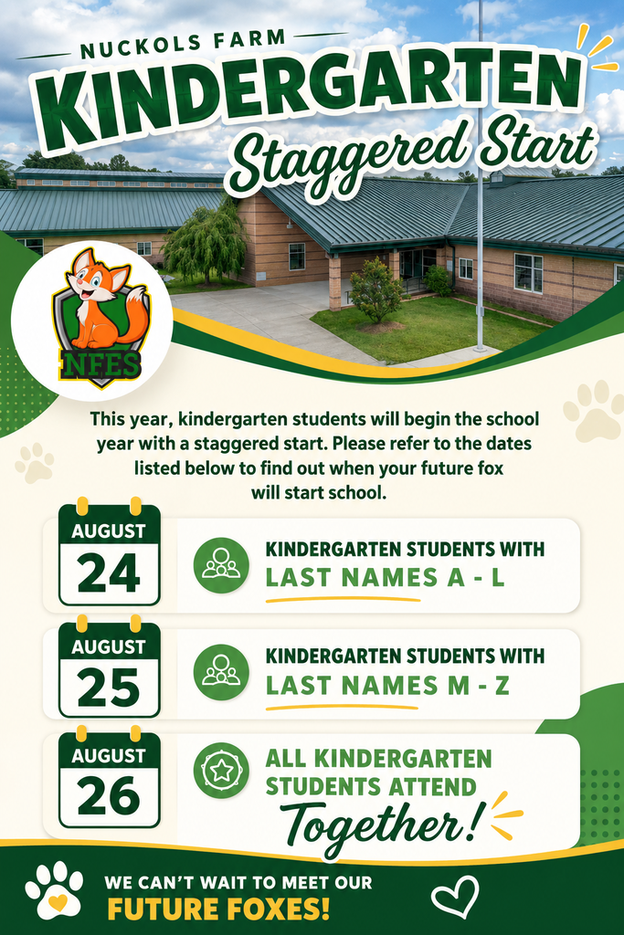 Informational dates on kindergarten start times for the 26-27 school year
