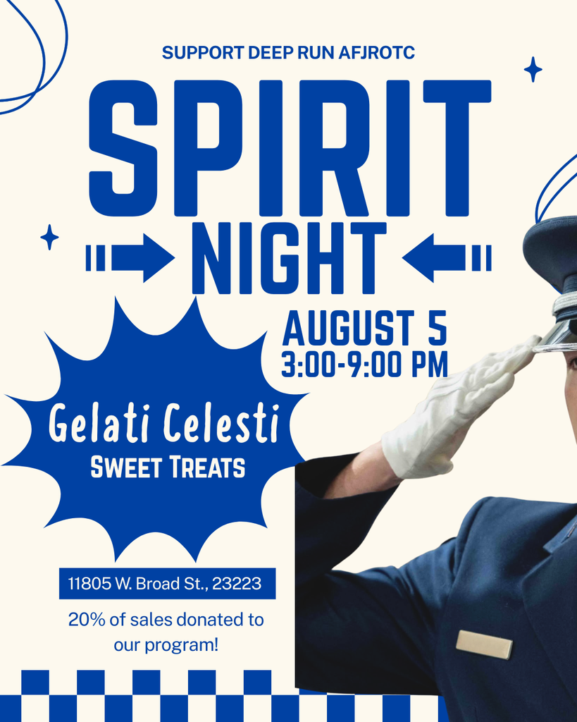 AFJROTC Spirit Night tonight from 3-9 at Gelati Celesti